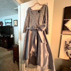 R&M Richards Silver High Low Dress
